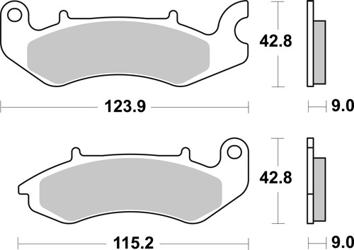 Sbs brake pads - front, for