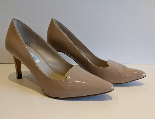 Boden nude leather court shoes - leather,