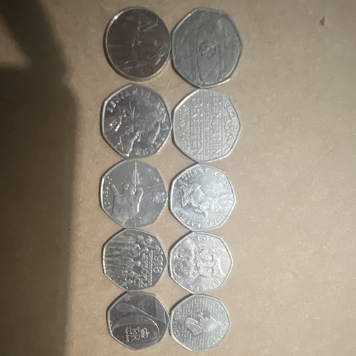 British 50p 10p coin job - 50p, &