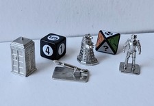 Doctor Who Scene It DVD Board Game Spare Replacement Metal Playing Pieces & Dice
