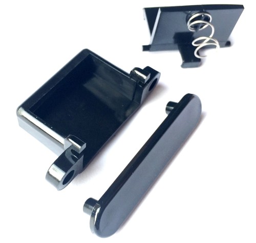 Black plastic horse window - black,