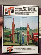 Vtg 1972 SHAVER HYDRAULIC POST DRIVER HD-8 HD-10 SALES BROCHURE + PARTS SHEET