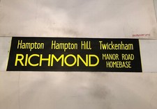 London Bus Blind Fulwell Oct1999 34" Hampton Hill Twickenham Manor Road Homebase