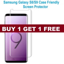 For Samsung Galaxy S8 S9+ Full Curved 10D Tempered Glass Screen Protector Clear