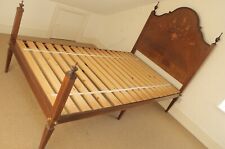 Mahogany Cherry Italian Inlay Marquetry Colonial Large Single 3FT 6” Bed