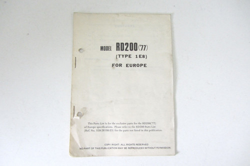 Parts catalogue - -,