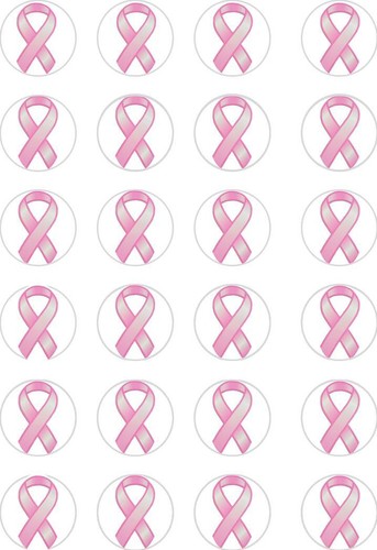 24x precut pink ribbon breast - 24x,
