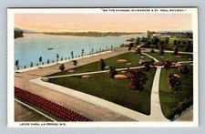 La Crosse WI, Levee Park, Wisconsin Vintage Postcard