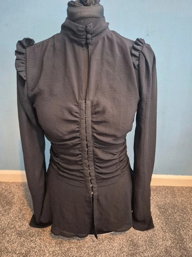 Black victorian style - black, blouse