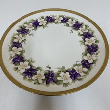 T&V France Gold Purple Flowers