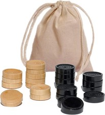Wooden Checkers Pieces Only