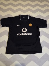 Man Utd Nike Vodafone Black Away Shirt 2003-2005 M Boys 12/13yrs