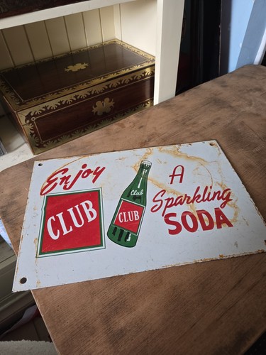 Enamel sign sparkling soda - enamel,