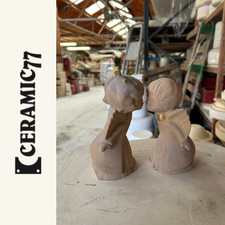 Kissing angels ceramic mould - kissing,