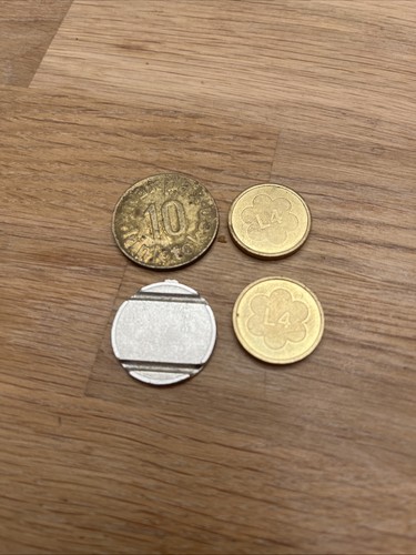 Vintage metal tokens x - metal, 1