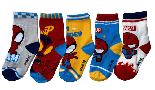 New 5prs boys spiderman ankle - boys,