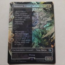 Summon: Primal Garuda (Borderless) (FOIL)  Final Fantasy Magic (mtg)