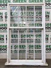 WOODEN BOX SASH WINDOW EXTERNAL GEORGIAN BARS SINGLE GLAZED 1930S TIMBER