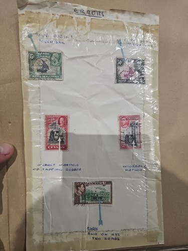 British colonial stamp errors - british,