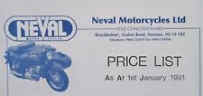 NEVAL MOTORCYCLES PRICE LIST