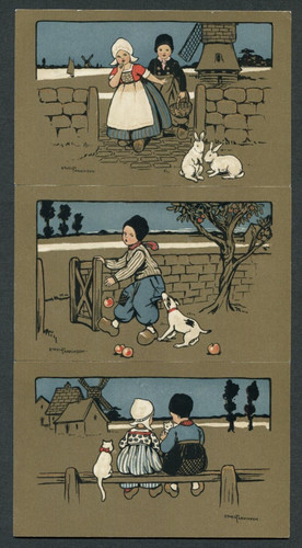 Six ethel parkinson postcards - six,