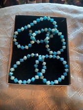 1960s Square-shaped Blue Popper Bead Set