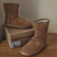 Snowpaw Ladies Chestnut Sheepskin & Suede Winter Ankle Boots UK 4