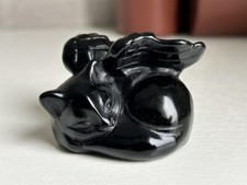 2" Natural Obsidian Carved