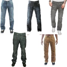 ETO Mens Straight Leg Jeans Casual Denim Pants Work Trousers Sizes 28 - 48