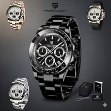 PAGANI DESIGN V2 Men's Quartz Chronograph Watch 40mm Sapphire Waterproof Steel