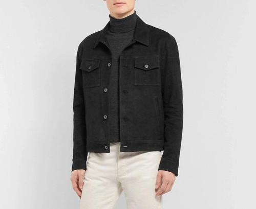 Men black pure suede leather - pure,