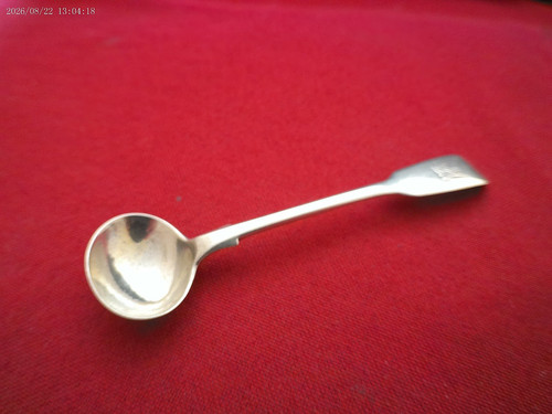 Antique solid silver fiddle - antique,
