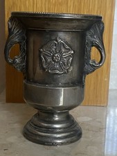 Silver Played Tudor Rose Urn