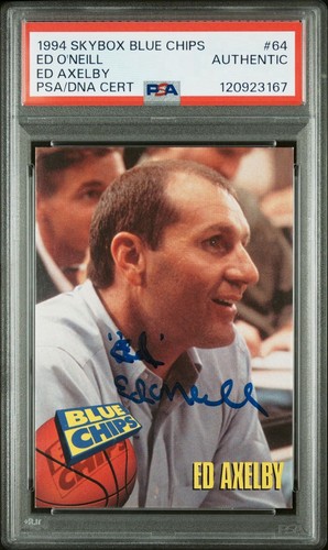 1994 skybox blue chips - blue, signed