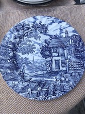 Myott / The Hunter Blue And White Plate Vintage 