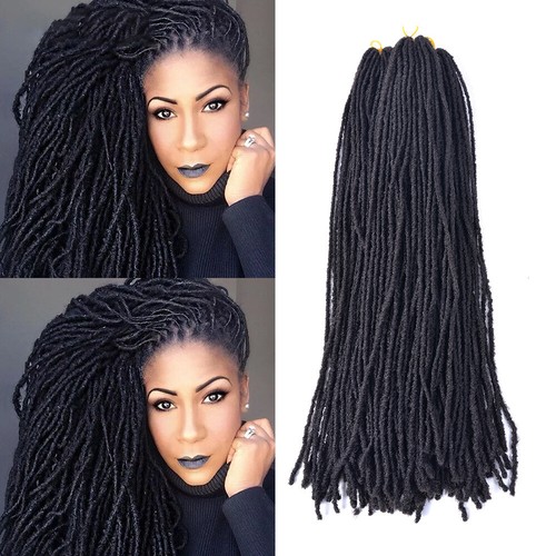 Thin folded faux locs - thin,