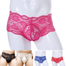 Mens Sheer Lace Jacquard