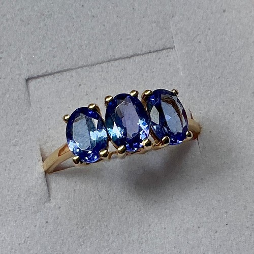 18k yellow gold aaa - gold, tanzanite