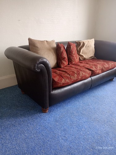 Leather sofa 200x100cms - leather, 200x100cms.