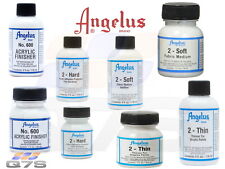 Angelus Matt Satin Gloss Acrylic Finisher Thinner Fabric Plastic Hard Soft Paint