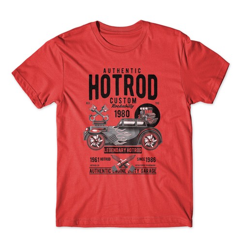Hotrod custom shirt 100 - custom, 100%