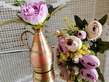 FRENCH VINTAGE COPPER  MINI BARREL WITH BRASS BANDS