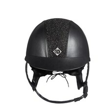 Charles Owen AYR8  Leather look Plus Sparkly Black 59cm