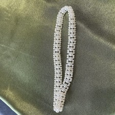 Primark white pearl elasticated headband