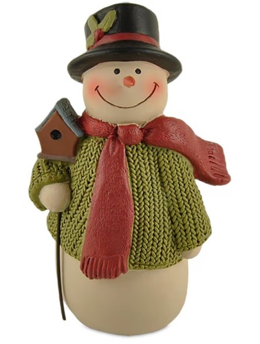 Resin snowman figurine with - figurine,