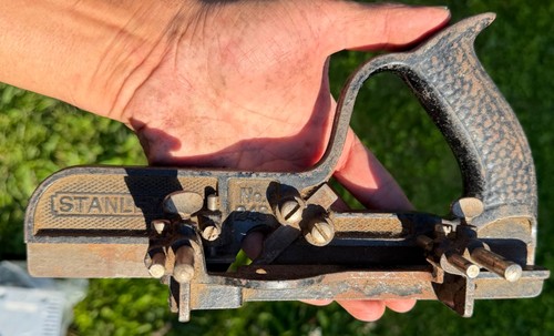 Vintage stanley wood hand plow - vintage,