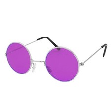 Purple - Round Lennon Glasses Ozzy Hippie Hippy Fancy Dress 60s 70s Festival