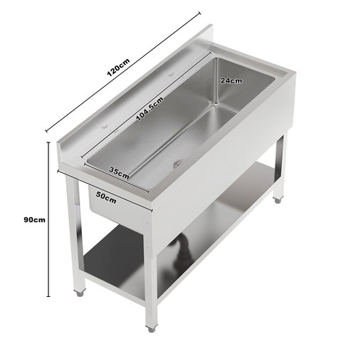 Stainless steel catering sink - steel,