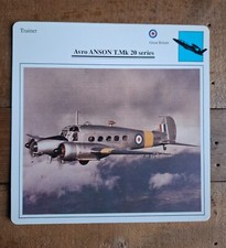 Avro Anson T.Mk 20 Series - Trainer - Warplanes Collectors Club Card.