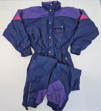 CAMPRI Snowsuit Large Blue Purple Unisex Adults Vintage Winter Zone System 